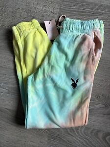 Missguided Playboy Tie Dye Oversized Joggers - Size S - New With Tags