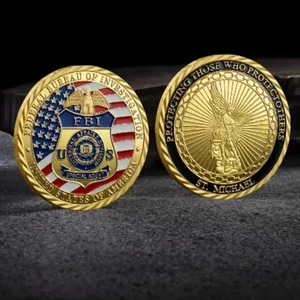 FBI Government Federal Bureau Of Investigation Challenge Coin Collectable - Picture 1 of 9