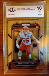 George Karlaftis Rookie Card Graded 10 Beckett 2022 Panini Prizm - Picture 1 of 2