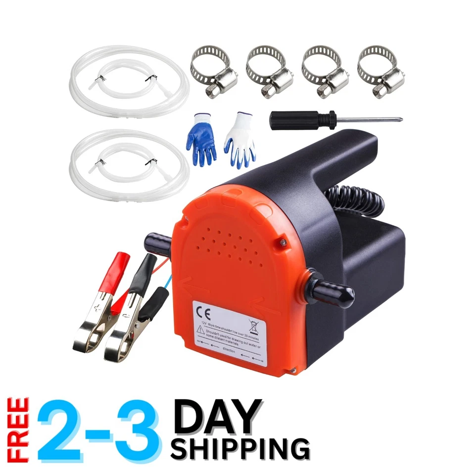 12V Oil Change Pump Plastic 100W Suction Transfer Fluid Auto Marine Boat Truck - Image 1 of 4