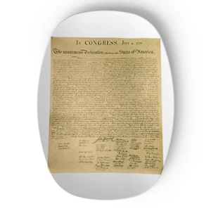 Declaration of Independence 10"x14" Serving Platter BBQ Fourth of July Gift - Picture 1 of 5