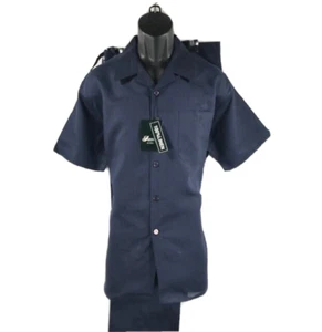 Traje de lino para hombre Luccessa Uomo by Phita azul marino con cordón tallas M - XL - Imagen 1 de 5