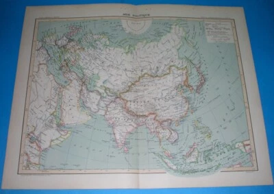 MAPA ORIGINAL 1907 ASIA COREA CHINA INDIA MALASIA TAILANDIA ARABIA VIETNAM PERSIA Foto 1 de 4