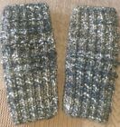 Hand Knitted Waffle Pattern Fingerless Gloves MULTICOLORED 