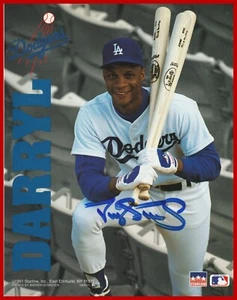 Darryl Strawberry signed Autogramm 8x10 Foto Los Angeles Dodgers - 1991 - Bild 1 von 1
