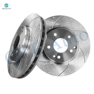 Rotores de disco de freno delanteros ranurados perforados para Mercedes-Benz SLK320 2001-2004 base - Imagen 1 de 7