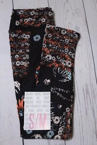 NWT LuLaRoe Kids' S/M Americana July 4th UNISEX Floral FIREWORK Leggings UNICORN - Picture 1 of 2