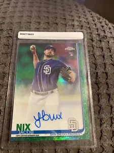 Jacob Nix 2019 Topps Chrome Rookie Green Refractor Auto /99 RA-JN Padres RC - Picture 1 of 2