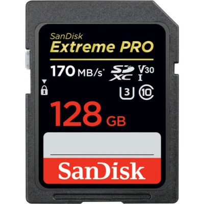 SanDisk 128GB Extreme PRO UHS-I SDXC Memory Card - SDSDXXY-128G-ANCIN - Image 1 of 4