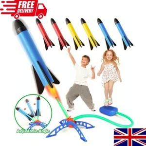 Toy Rocket Launcher for Kids with 1-3 Foam Rockets and Toy Air Rocket Launch UK - Picture 1 of 14