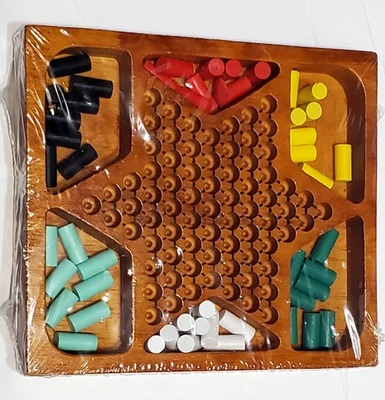 Sealed Wooden Chinese Checkers Game | 5x6 Travel Size | Retro Board Fun** - Image 1 of 4
