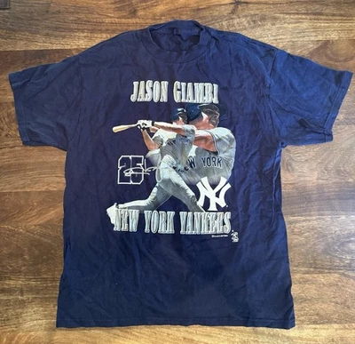 Camiseta Gráfica Jason Giambi de los Yankees de Nueva York - Azul - Estampada - 2003 - Para Hombre Talla M Foto 1 de 2