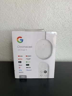 Google Chromecast with Google TV Media Streamer HD - Snow (GA03131-US)New/Sealed - Image 1 of 4