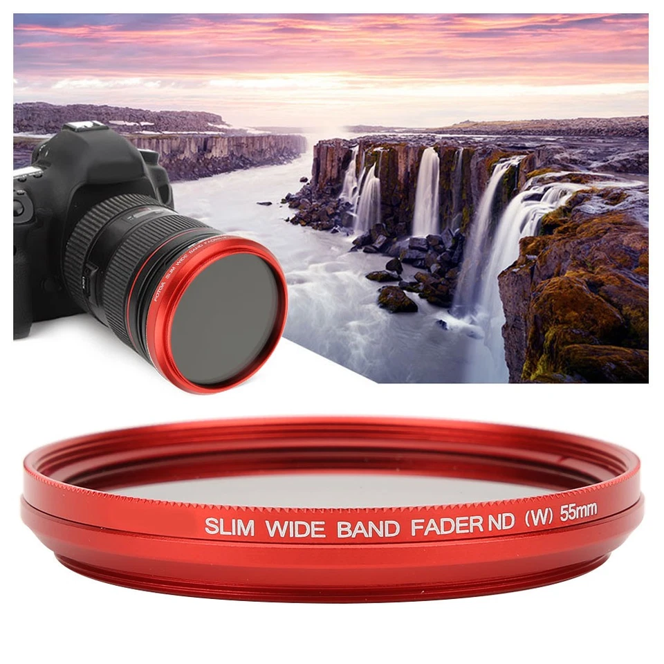 FOTGA 55MM Neutral Density Lens ND Filter ND2‑400 Adjustable For SLR Mirrorl BEA - Image 1 of 4