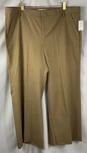 Gap Wide Leg Trouser Dress Pants Women 20R Light Brown Flat Front 4-Pockets - Picture 1 of 2