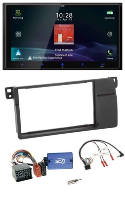 JVC USB Bluetooth 2DIN DAB Lenkrad Autoradio für BMW 3er E46 2000-2006 - Bild 1 von 4