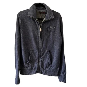 Levi Strauss & Co Mens Blue Denim Knit Jacket Size Small Zipper Front  - Picture 1 of 10