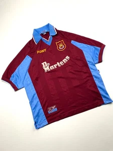 Pony West Ham United FC Vintage 1998 Home Shirt Soccer Jersey - Size M - Picture 1 of 10