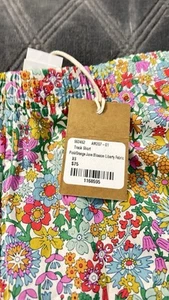 Ann Mashburn Sz XS Poplin Track Shorts Floral Print Yellow 100% Cotton Pullon CJ - Picture 1 of 5