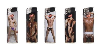 PROF 10x Feuerzeug Sexy Mann, sexy Mann, Elektronikfeuerzeuge, nackter Mann Erotik