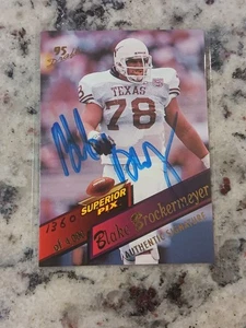 1995 Superior Pix #79 Blake Brockermeyer '95 Draft Auto /4000 Texas Longhorns - Bild 1 von 2