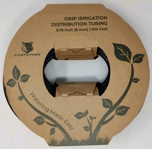 Carpathen 5/16 Drip Irrigation Tubing - 100 ft Black Mainline - Picture 1 of 2
