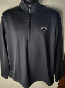 Giacca leggera Callaway 1/4 zip manica lunga blu taglia M - Foto 1 di 4