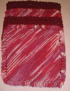 4 ROPA DE PLATO TEJIDA A MANO 100% ALGODÓN 8" por 8" decoración cocina - Imagen 1 de 1