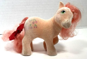 Vintage My Little Pony Cherries Jubilee So Soft MLP G1 1986 Flocked - Picture 1 of 7