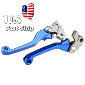 US FXCNC Pivot Dirtbike Brake Clutch Lever For Yamaha YZ80 YZ85 2001-2014 Blue - Picture 1 of 8