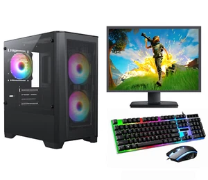 Schnelles Gaming PC Computer SET Monitor Quad Core i5 16GB 1TB Win 10 2GB GT710 - Bild 1 von 6