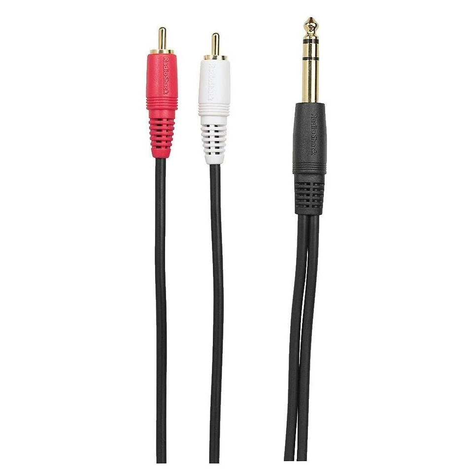 RadioShack - 6-Foot Audio Y-Cable - Stereo Male to Dual RCA Male 4202547