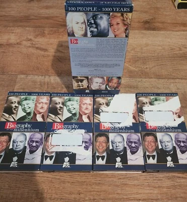 Biography of the Millennium: 100 People-1000 Years A&E 4 VHS Boxed Set  - Image 1 of 4