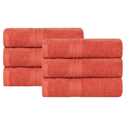 Eco-Friendly Cotton Highly Absorbent Quick Drying 6-Piece Hand Towel Set - Image 1 of 2