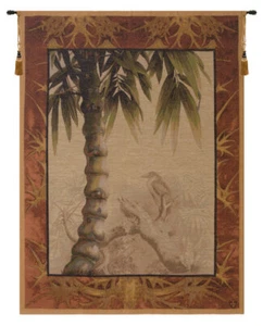 Le Palmier with bird French Woven Wall Hanging Tapestry - Picture 1 of 15
