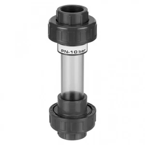  Visión de flujo PVC-U con tornillo + 2x rosca interior - Imagen 1 de 4