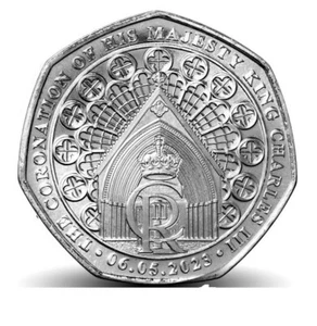GIBRALTAR 50 pence 2023 S/C CORONACIÓN CARLOS III - Puerta de la Abadia - Picture 1 of 2