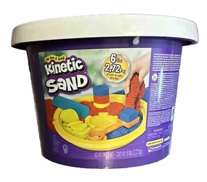Kinetic Sand 6lb Bucket With 3 Colors Sand And 3 Tools, Sensory Play Sand For 3+ - Picture 1 of 13