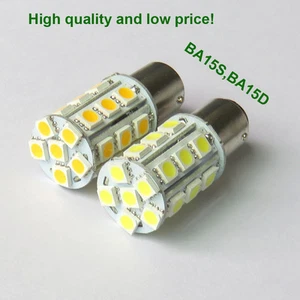 Car BA15S 1156/BA15D 1142 LED Light Bulb 3W 24 5050 SMD DC12V Warm/White New - Picture 1 of 7