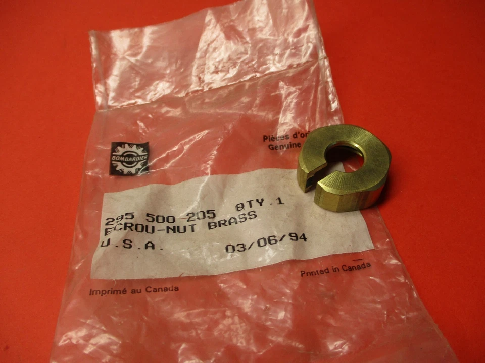 NOS NEW OEM ORIGINAL SEA-DOO BRASS NUT 295500205 - Изображение 1 из 1