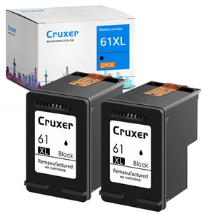 2x 61XL cartucho de tinta negra para HP 61 61XL HP ENVY 4500 4501 4505 5530 5535 5539 - Imagen 1 de 8