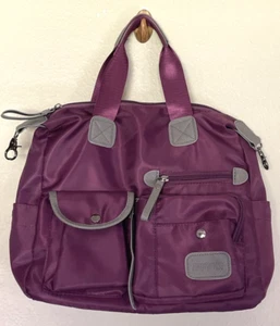 JINPINGPIJU  Nylon Travel Multiple Pockets Hand Bag  Color Purple/Plum  Gray - Picture 1 of 7