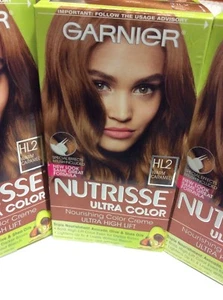 3 X Garnier Nutrisse Ultra Color Nourishing Color Hair color, #HL2 WARM CARAMEL - Picture 1 of 7