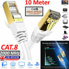 RJ45 Cat8 Ethernet Cable Network Gold Ultra-thin 40Gbps SSTP Patch LAN Lead 10M