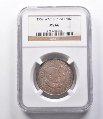 MS66 1952 Washington Carver Half Dollar NGC *2789 - Image 1 of 3