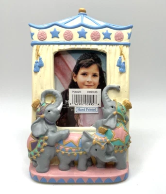 Marco de fotos 3D vintage con tema de elefantes de circo Holson, foto de 2x3" Foto 1 de 4