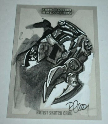 2009 Terminator Salvation RICHARD CLARK  Artist Sketch Card 1/1 Topps original - Image 1 of 4