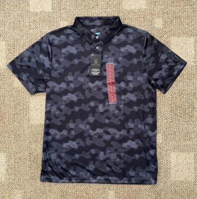 PGA Tour  Polo Golf Shirt Short Sleeve Caviar Black Polyester Men's Size XL - Image 1 of 3