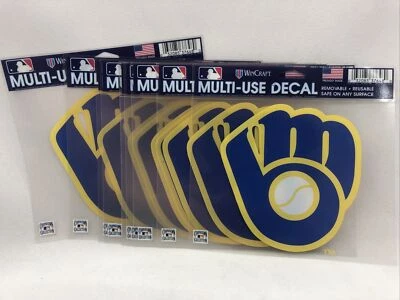 10 - MLB Milwaukee Brewers Retro Logo Ultra Color Decal, 5"x6", Team Color - Image 1 of 4