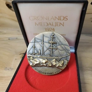 Vintage Anders Nyborg 1974 Bronze Art Medal Greenland Medaljen Q885 - Picture 1 of 5